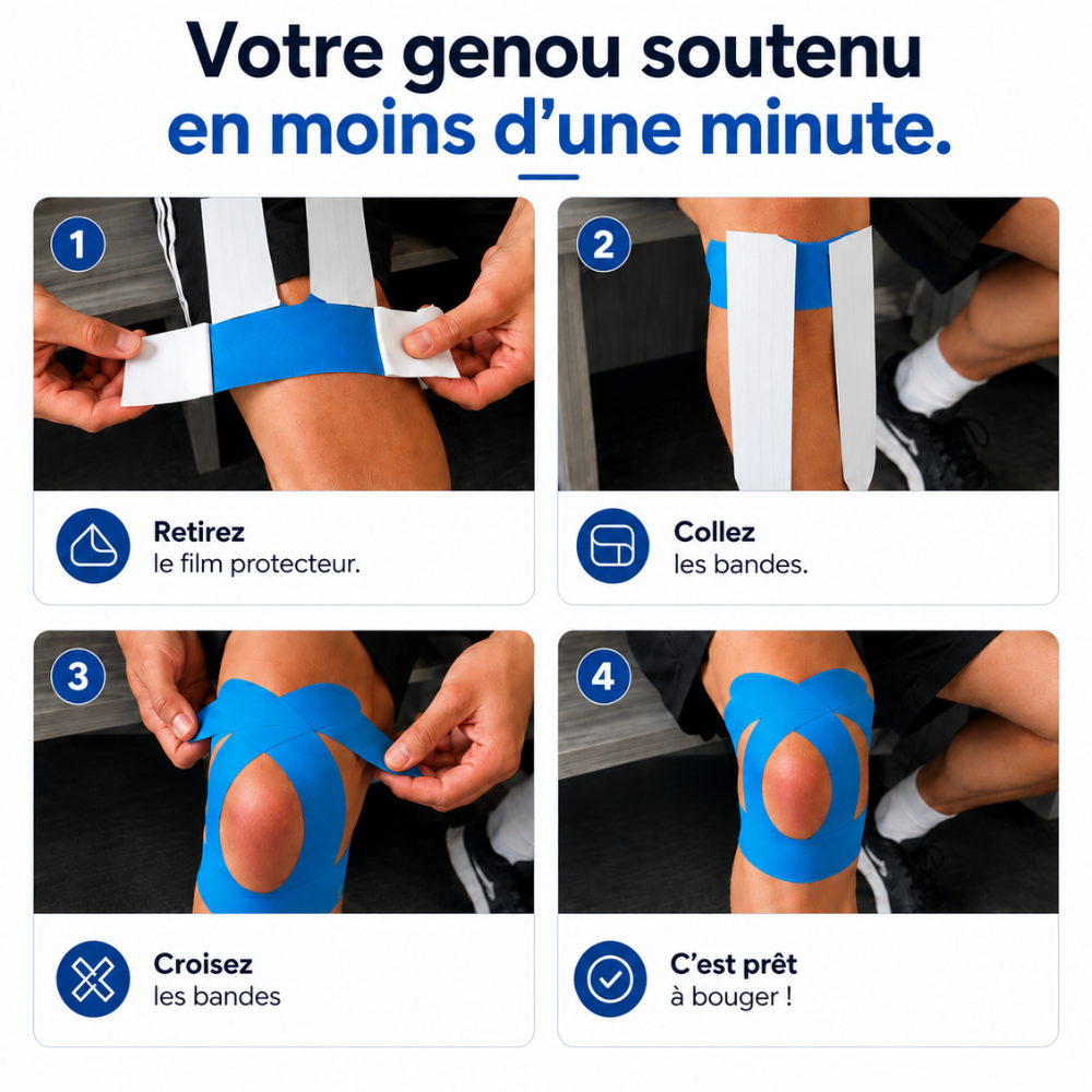 Bande de Maintien Kinésiologique Genou — Kinélia™